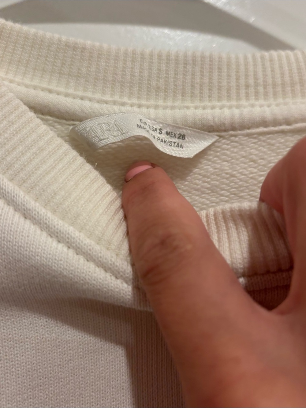 Zara Basic Cotton Sweatshirt Size: S - Picture 3 of 4